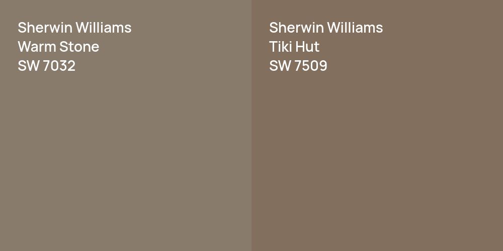 Sherwin Williams Warm Stone vs. Sherwin Williams Tiki Hut