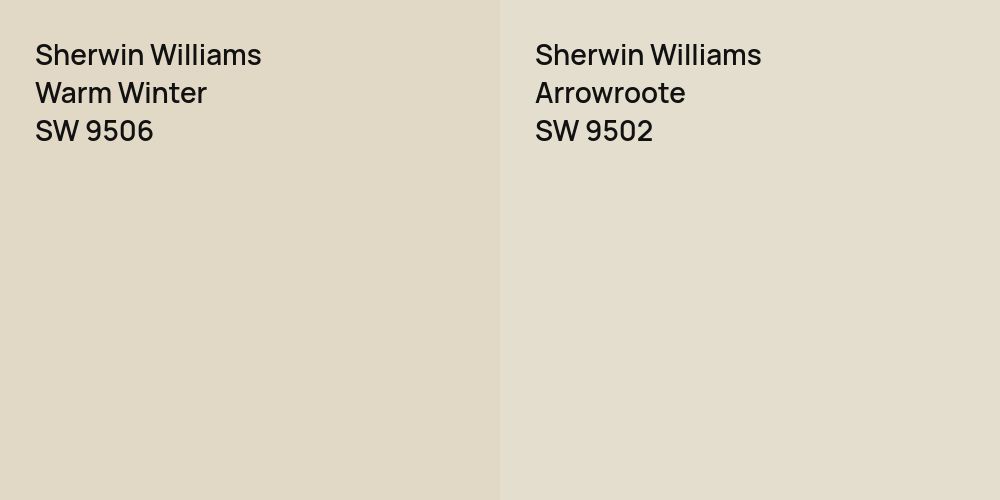 Sherwin Williams Warm Winter vs. Sherwin Williams Arrowroote