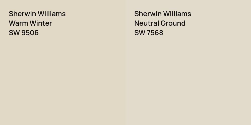 Sherwin Williams Warm Winter vs. Sherwin Williams Neutral Ground