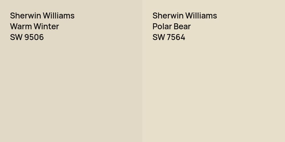 Sherwin Williams Warm Winter vs. Sherwin Williams Polar Bear