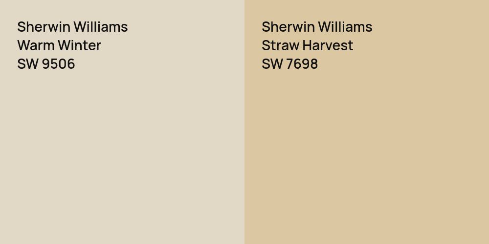 Sherwin Williams Warm Winter vs. Sherwin Williams Straw Harvest