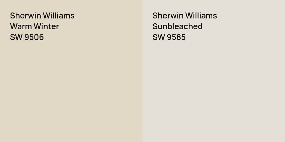 Sherwin Williams Warm Winter vs. Sherwin Williams Sunbleached