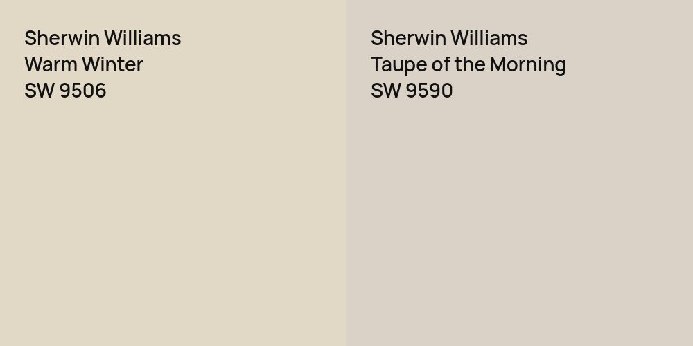 Sherwin Williams Warm Winter vs. Sherwin Williams Taupe of the Morning