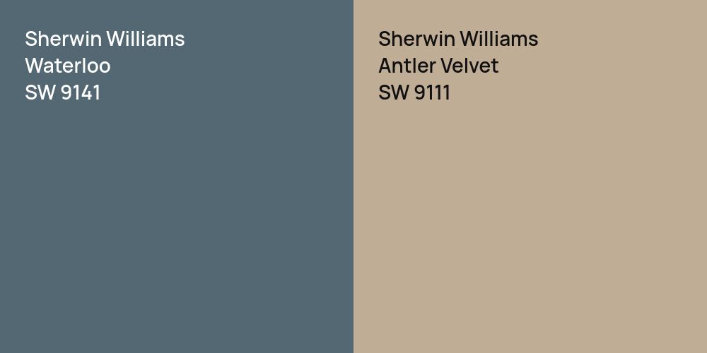 Sherwin Williams Waterloo vs. Sherwin Williams Antler Velvet