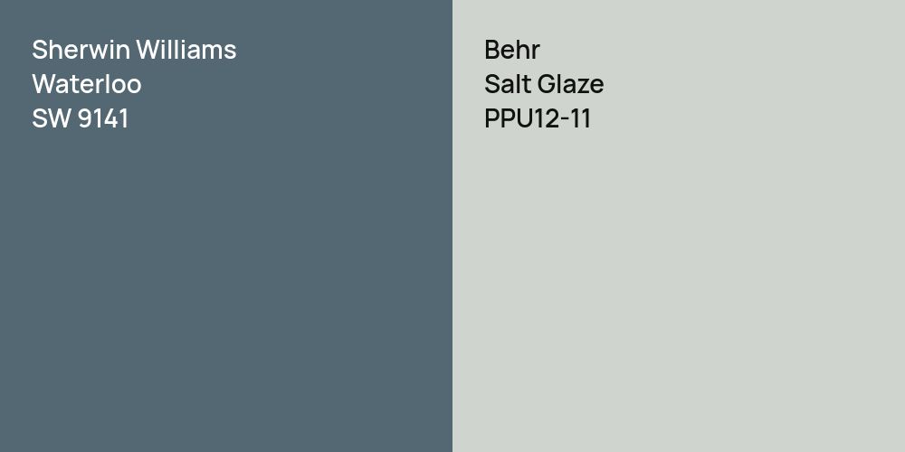 Sherwin Williams Waterloo vs. Behr Salt Glaze