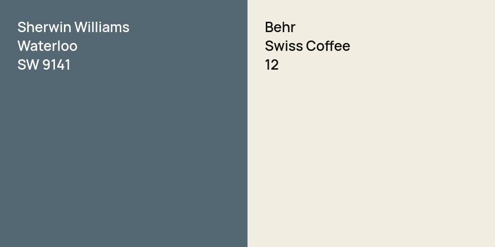 Sherwin Williams Waterloo vs. Behr Swiss Coffee