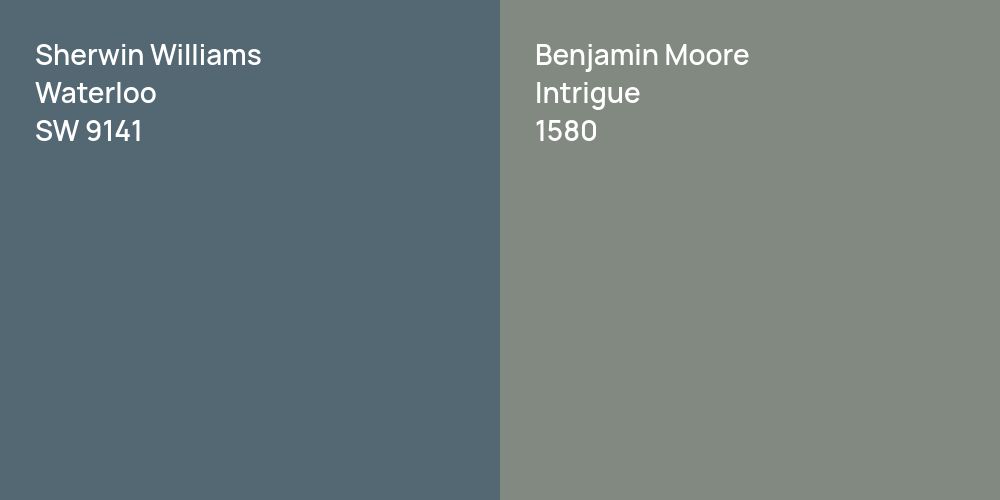 Sherwin Williams Waterloo vs. Benjamin Moore Intrigue