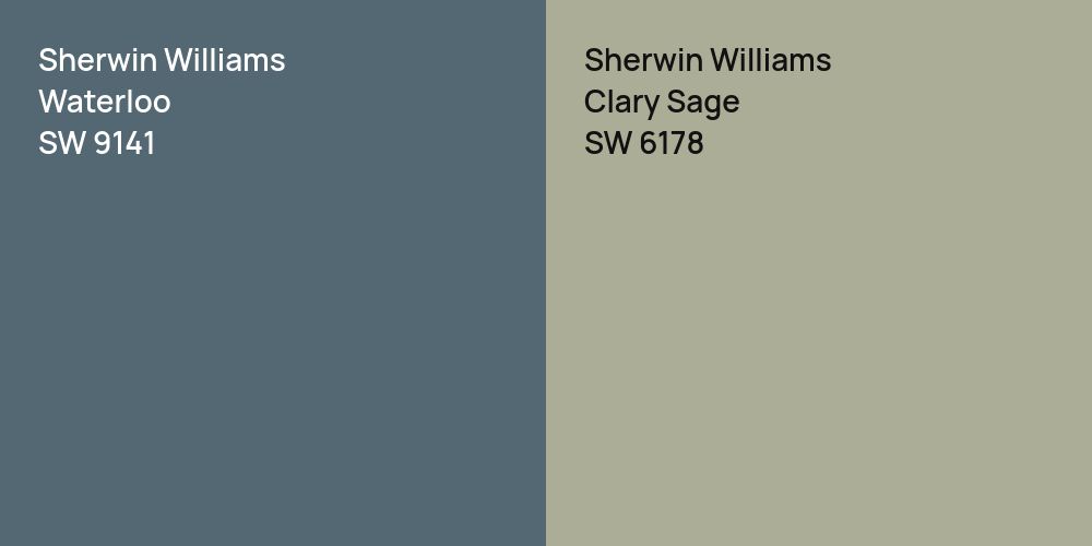 Sherwin Williams Waterloo vs. Sherwin Williams Clary Sage