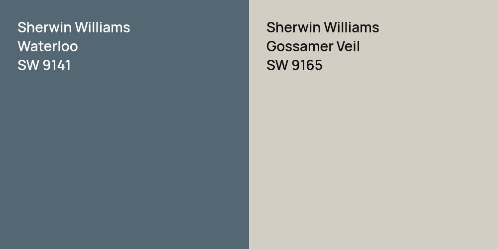 Sherwin Williams Waterloo vs. Sherwin Williams Gossamer Veil