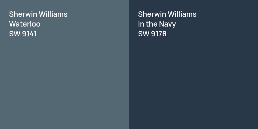 Sherwin Williams Waterloo vs. Sherwin Williams In the Navy