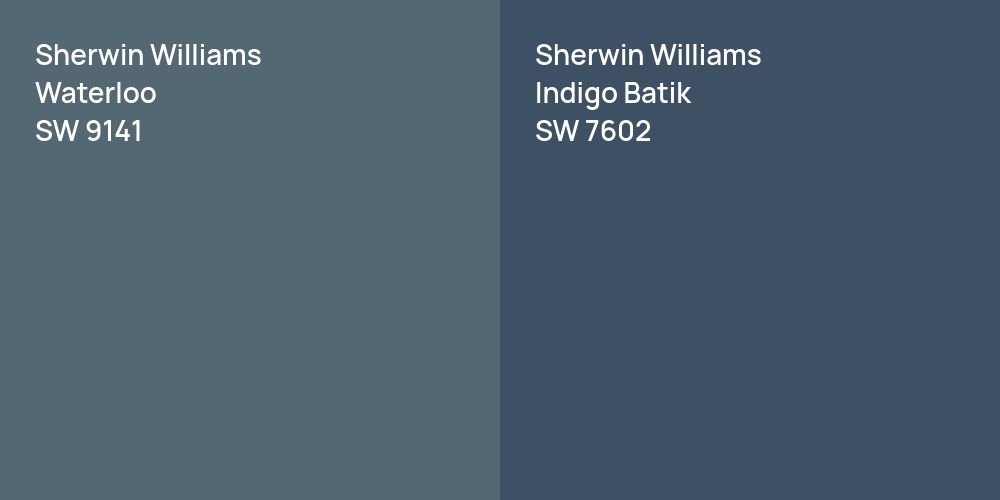 Sherwin Williams Waterloo vs. Sherwin Williams Indigo Batik