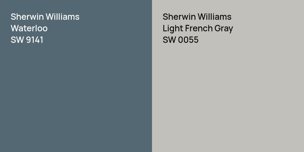 Sherwin Williams Waterloo vs. Sherwin Williams Light French Gray