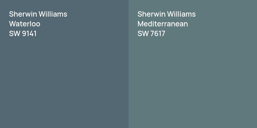 Sherwin Williams Waterloo vs. Sherwin Williams Mediterranean