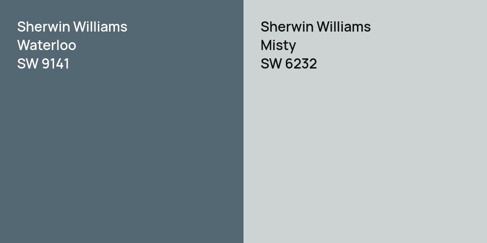 Sherwin Williams Waterloo vs. Sherwin Williams Misty