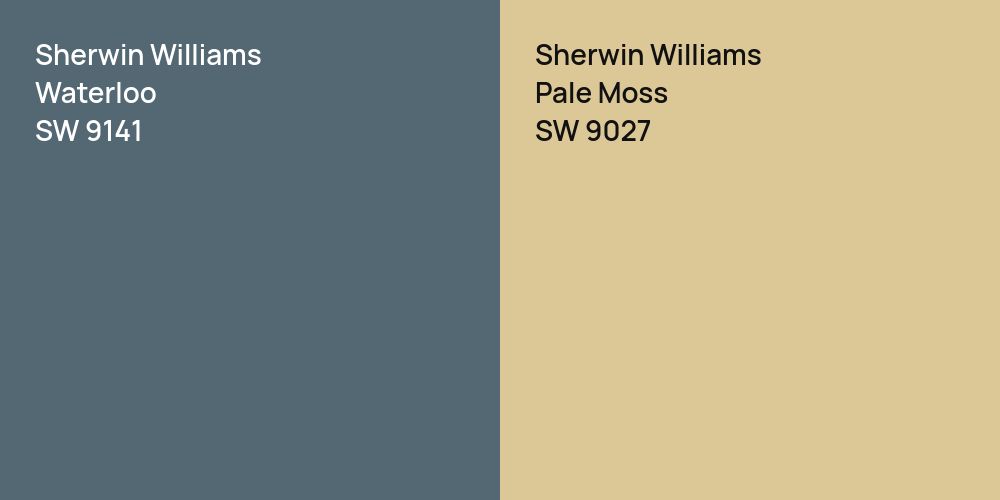 Sherwin Williams Waterloo vs. Sherwin Williams Pale Moss