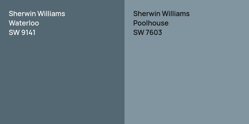 Sherwin Williams Waterloo vs. Sherwin Williams Poolhouse