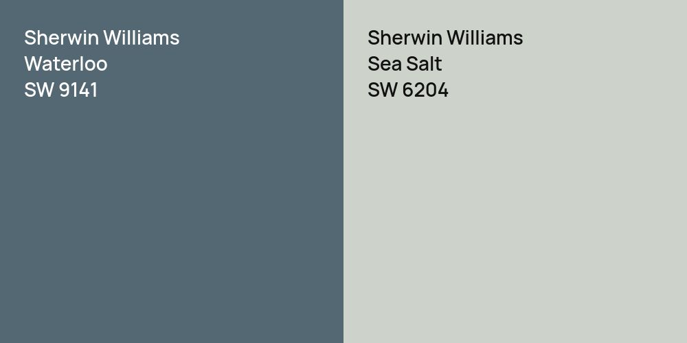 Sherwin Williams Waterloo vs. Sherwin Williams Sea Salt