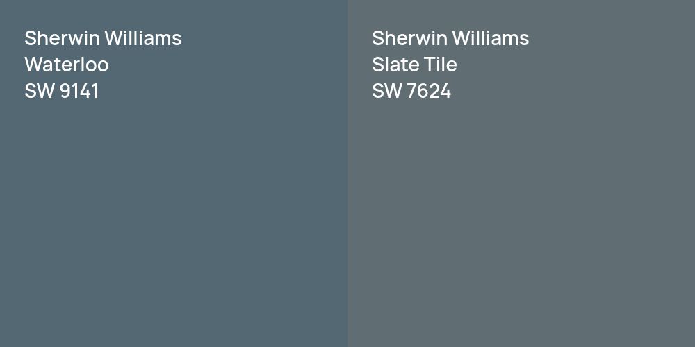 Sherwin Williams Waterloo vs. Sherwin Williams Slate Tile