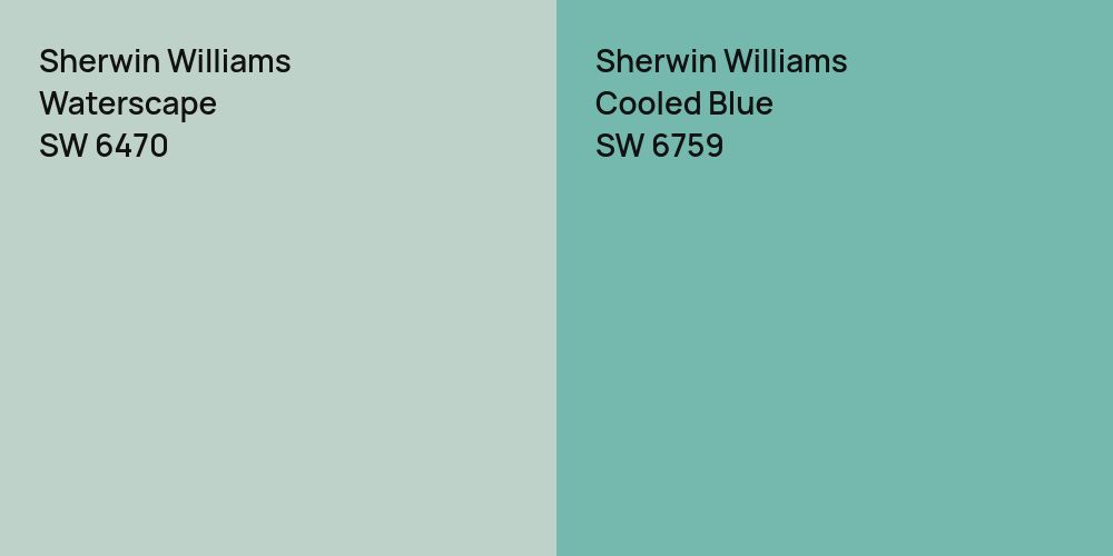 Sherwin Williams Waterscape vs. Sherwin Williams Cooled Blue