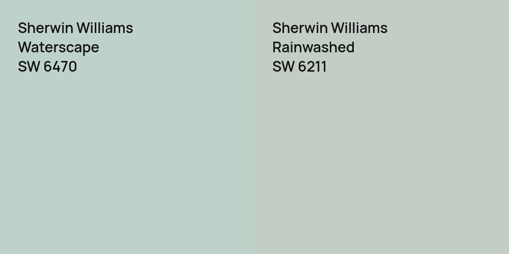 Sherwin Williams Waterscape vs. Sherwin Williams Rainwashed