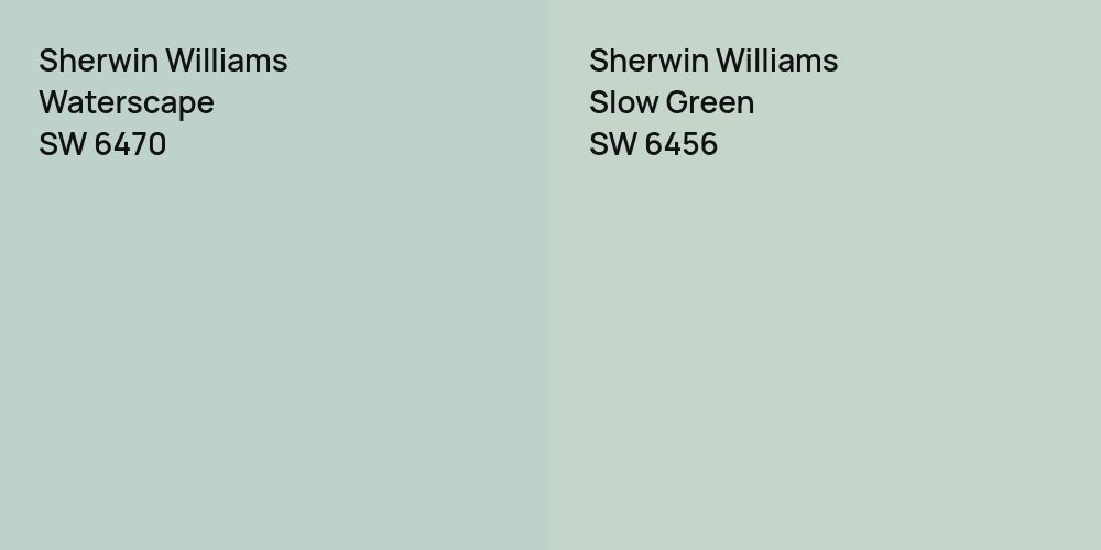 Sherwin Williams Waterscape vs. Sherwin Williams Slow Green