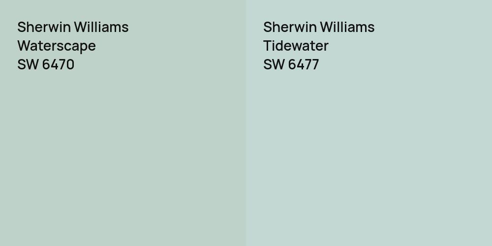 Sherwin Williams Waterscape vs. Sherwin Williams Tidewater