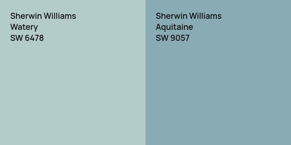 Sherwin Williams Watery vs. Sherwin Williams Aquitaine