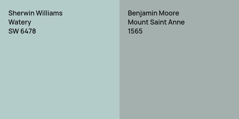 Sherwin Williams Watery vs. Benjamin Moore Mount Saint Anne