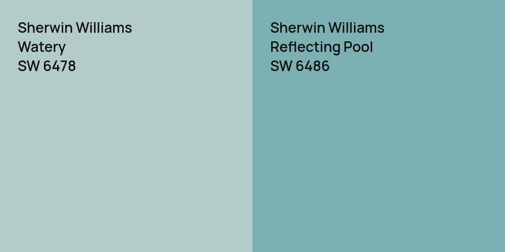 Sherwin Williams Watery vs. Sherwin Williams Reflecting Pool