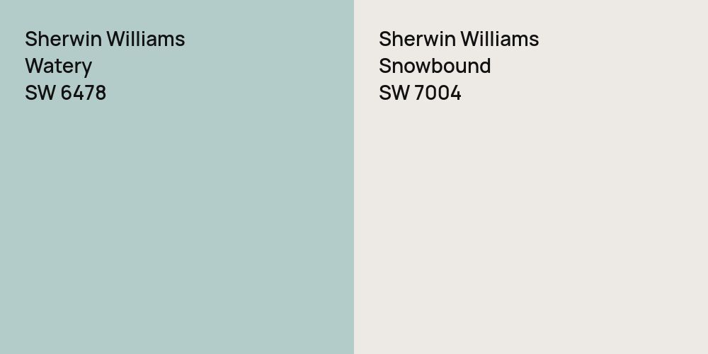 Sherwin Williams Watery vs. Sherwin Williams Snowbound