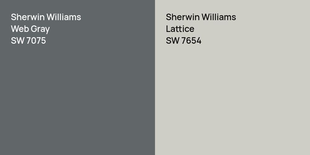 Sherwin Williams Web Gray vs. Sherwin Williams Lattice