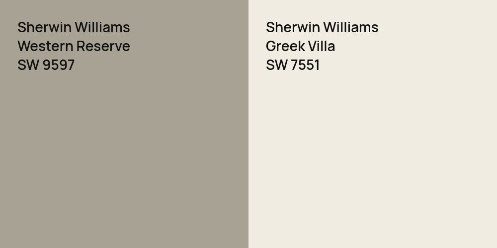 Sherwin Williams Western Reserve vs. Sherwin Williams Greek Villa