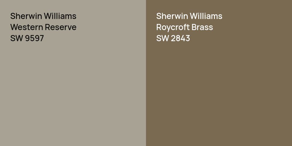 Sherwin Williams Western Reserve vs. Sherwin Williams Roycroft Brass