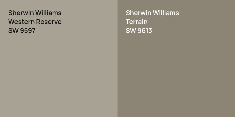 Sherwin Williams Western Reserve vs. Sherwin Williams Terrain