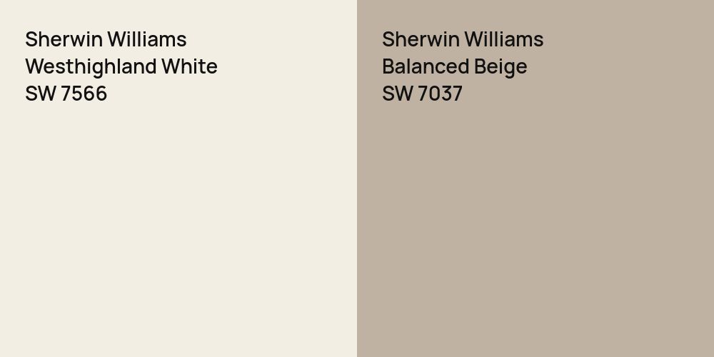 Sherwin Williams Westhighland White vs. Sherwin Williams Balanced Beige