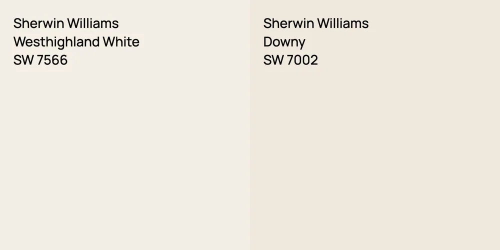 Sherwin Williams Westhighland White vs. Sherwin Williams Downy