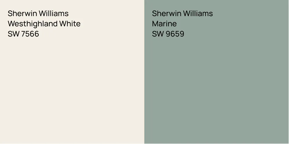 Sherwin Williams Westhighland White vs. Sherwin Williams Marine