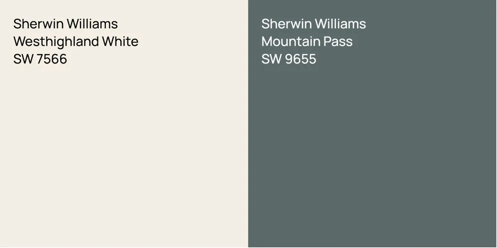 Sherwin Williams Westhighland White vs. Sherwin Williams Mountain Pass