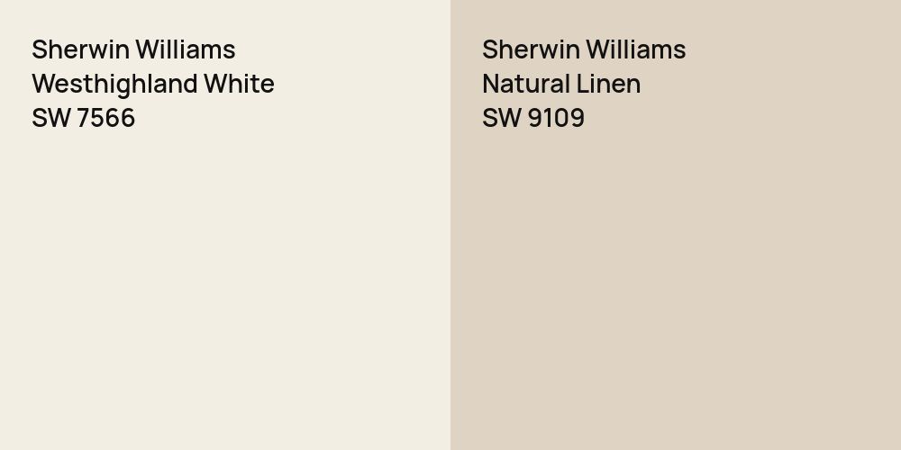 Sherwin Williams Westhighland White vs. Sherwin Williams Natural Linen