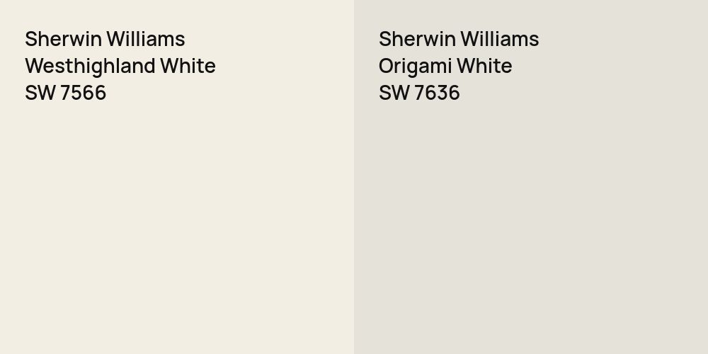 Sherwin Williams Westhighland White vs. Sherwin Williams Origami White