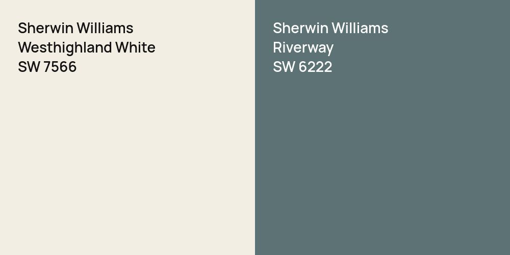 Sherwin Williams Westhighland White vs. Sherwin Williams Riverway