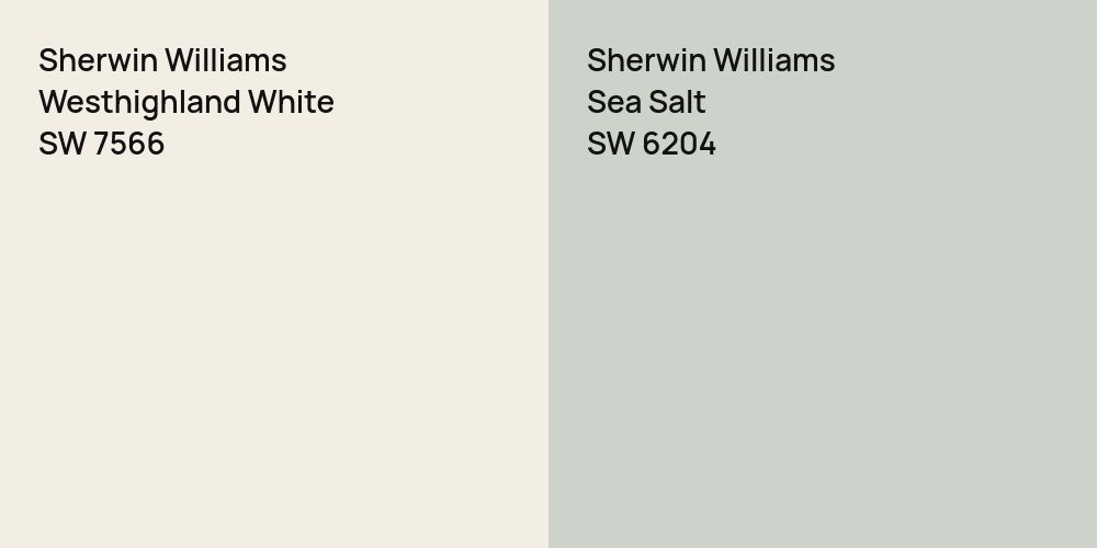 Sherwin Williams Westhighland White vs. Sherwin Williams Sea Salt