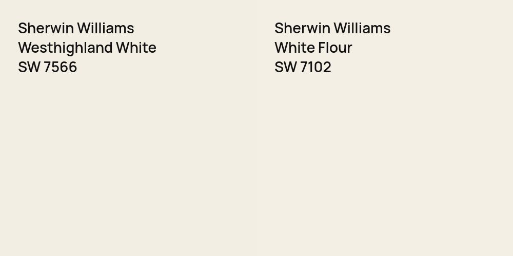 Sherwin Williams Westhighland White vs. Sherwin Williams White Flour