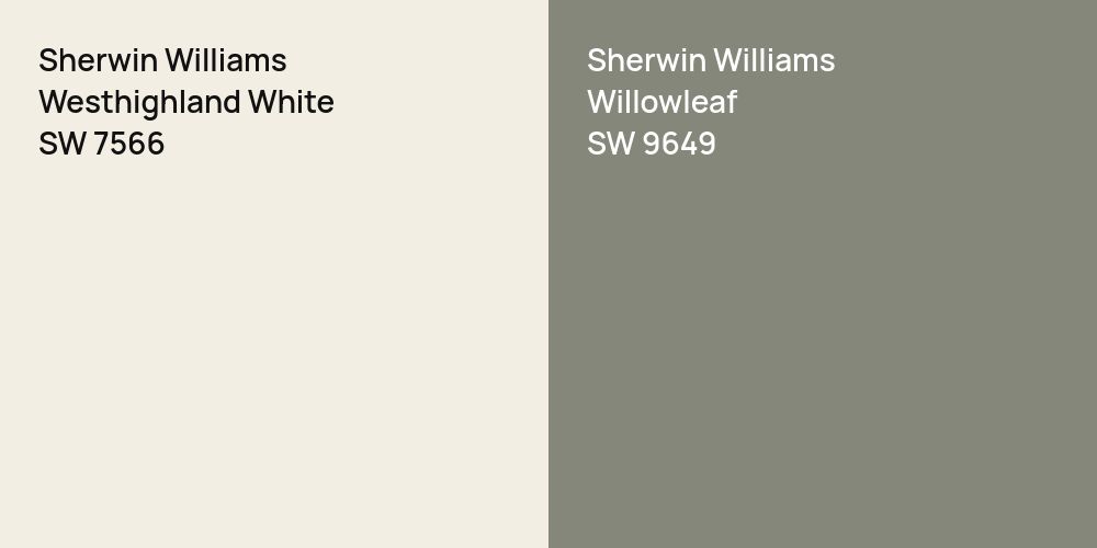 Sherwin Williams Westhighland White vs. Sherwin Williams Willowleaf