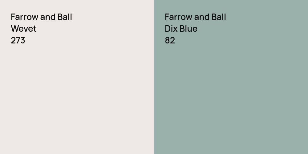 Farrow and Ball Wevet vs. Farrow and Ball Dix Blue