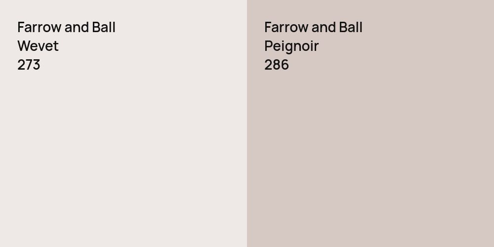 Farrow and Ball Wevet vs. Farrow and Ball Peignoir