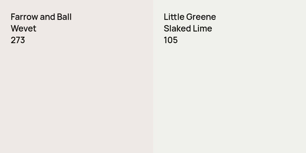 Farrow and Ball Wevet vs. Little Greene Slaked Lime