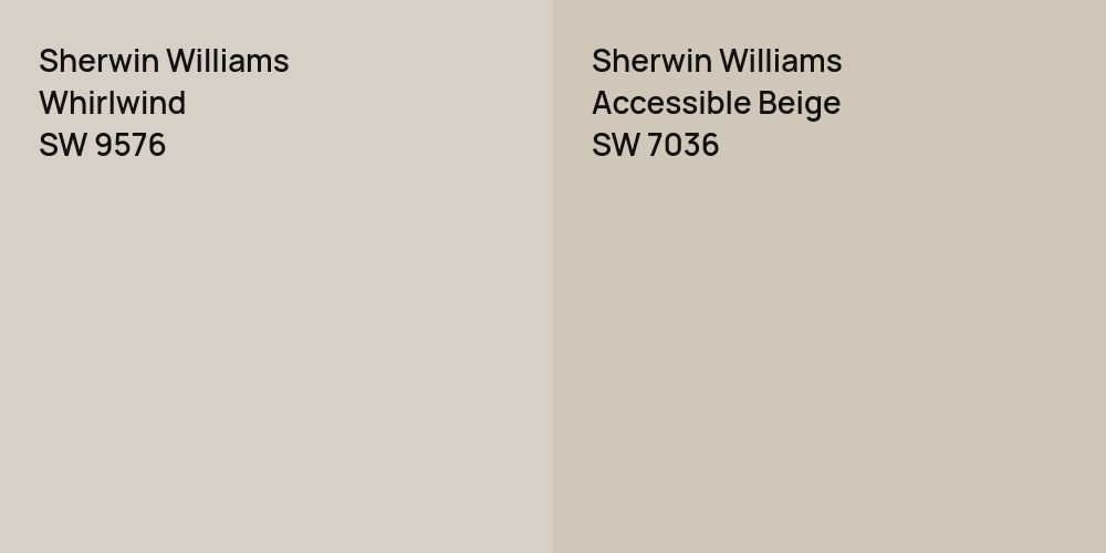 Sherwin Williams Whirlwind vs. Sherwin Williams Accessible Beige