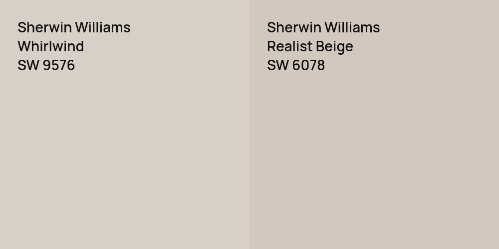 Sherwin Williams Whirlwind vs. Sherwin Williams Realist Beige