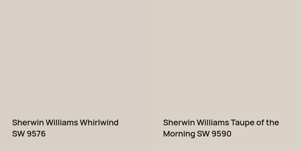 Sherwin Williams Whirlwind vs. Sherwin Williams Taupe of the Morning